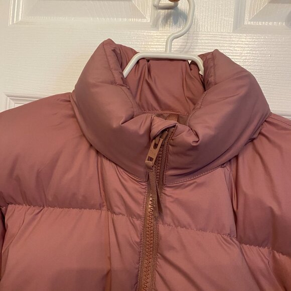 TNA Aritzia Goose Down Mega Puff Pink Puffer Jacket Coat Relaxed Fit Size Small - Picture 2 of 8